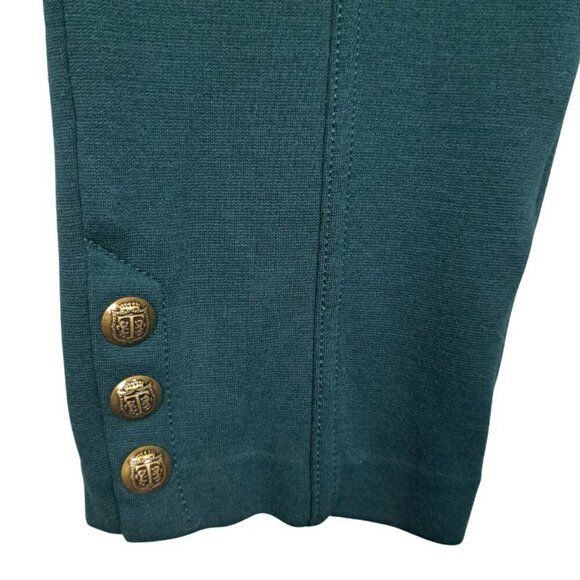 Talbots Ankle Snap Ponte Stretch Pull On Leggings Hunter Green Sz. M - Picture 4 of 7